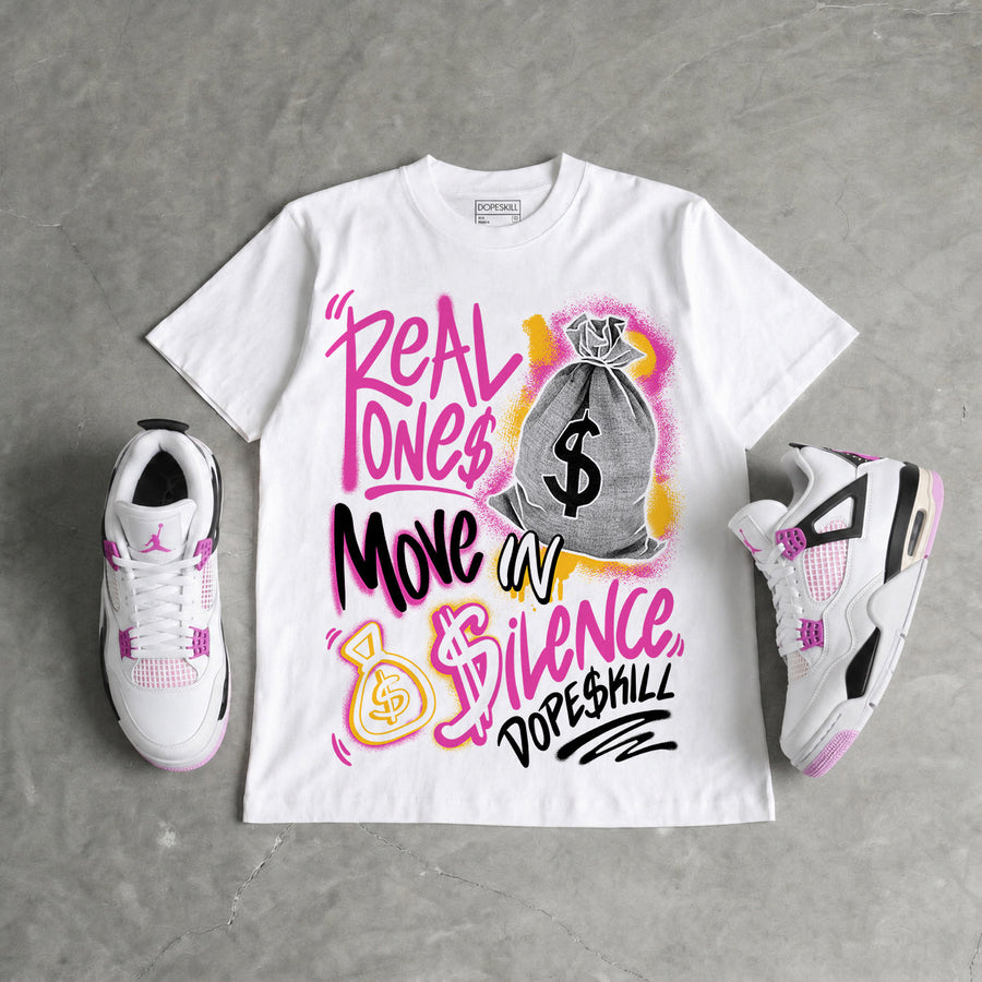 Comic 4s DopeSkill T-Shirt Real Ones Move In Silence Graphic