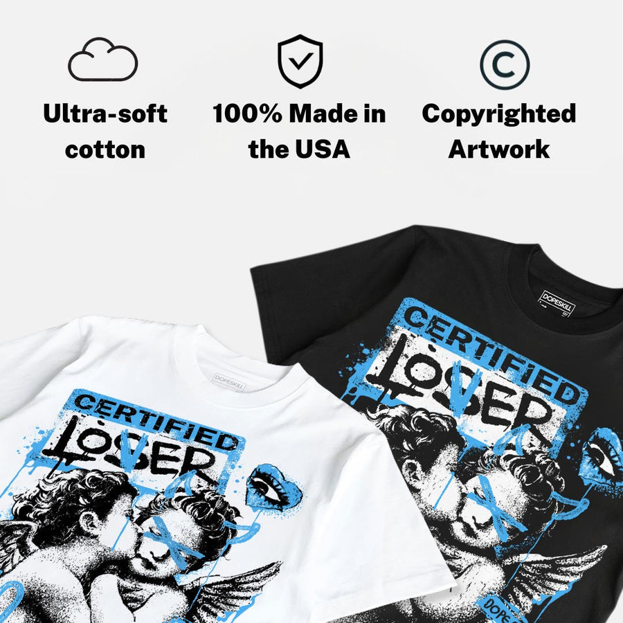 University Blue 14s DopeSkill T-Shirt Certified Lover Graphic