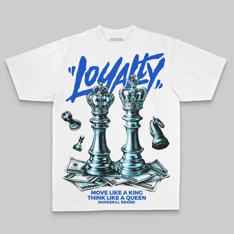 Royal Blue Oversize Print 'Loyalty' DopeSkill Graphic T-shirt