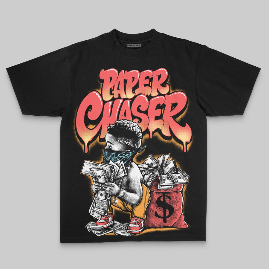 Red Oversize Print Paper Chaser Boy DopeSkill Graphic T-shirt