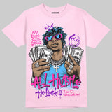 Pink 'All Hustle No Luck' DopeSkill Graphic T-Shirt