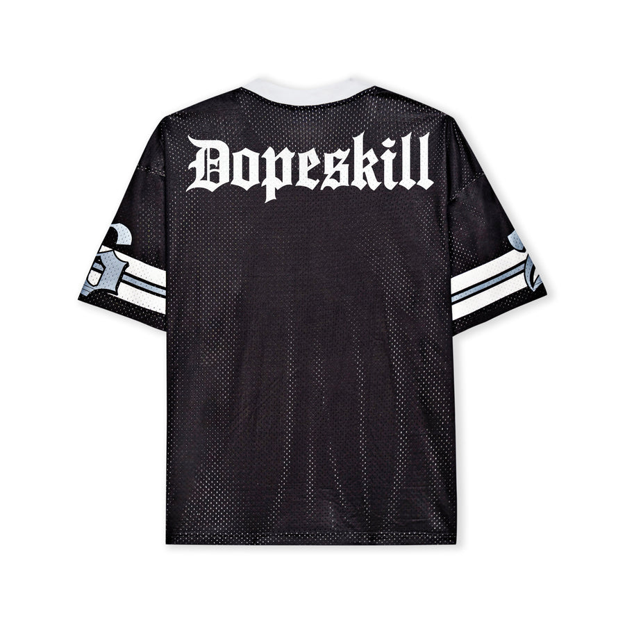 DopeSkill Oversized Jersey Streetwear Graphic Tee Cool V-Neck Black T-Shirt Angel 26 Graphic