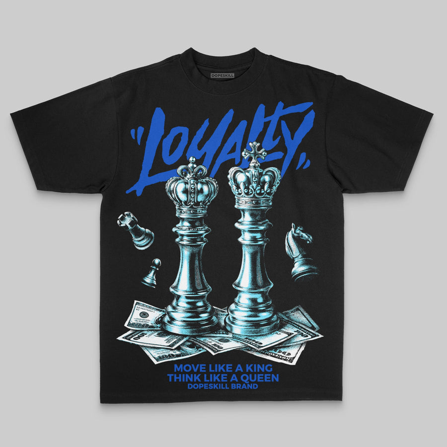 Royal Blue Oversize Print 'Loyalty' DopeSkill Graphic T-shirt