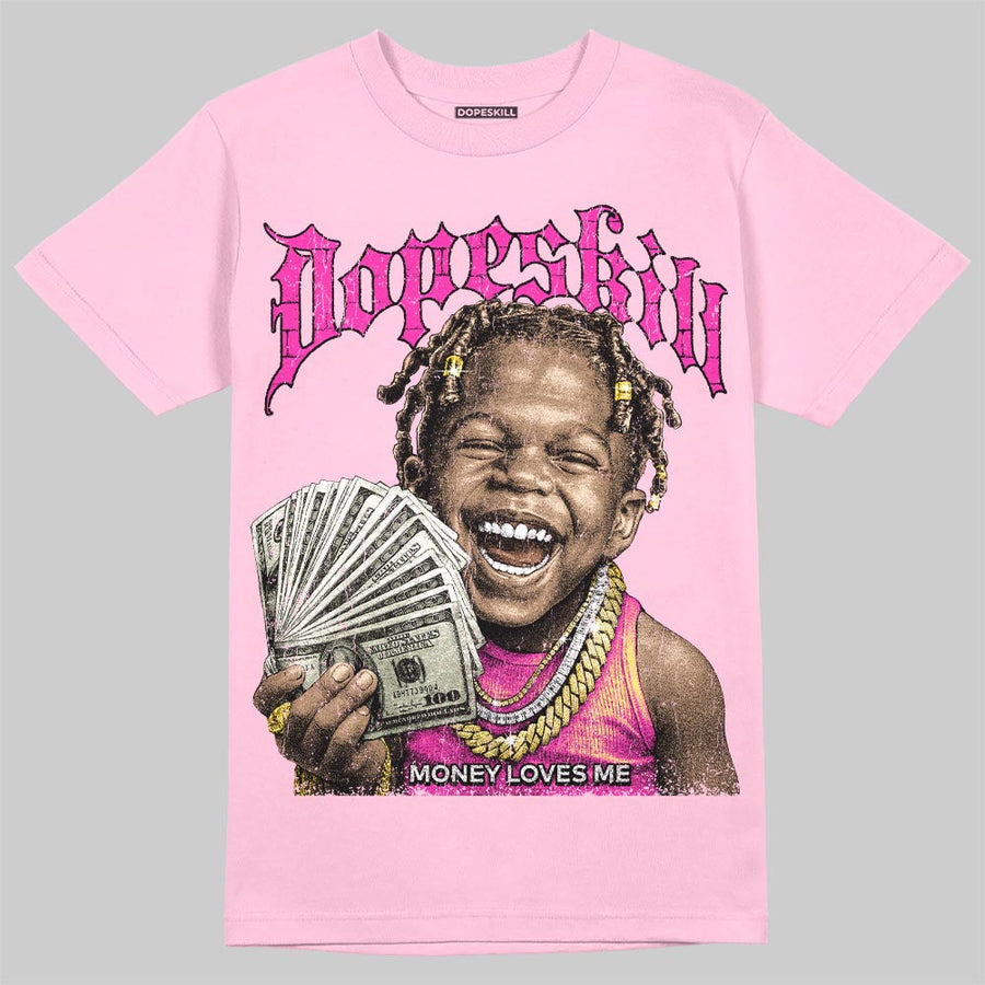 Pink 'Money Loves Me' DopeSkill Graphic T-Shirt