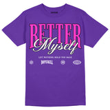 PURPLE Collection DopeSkill Purple T-shirt Better Myself Graphic