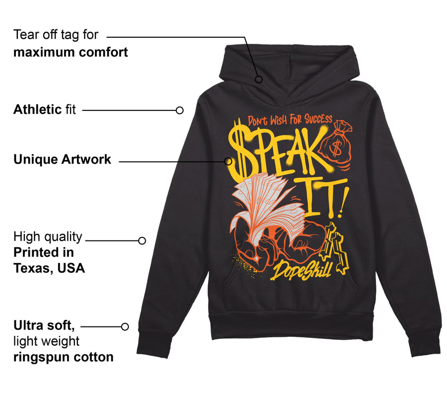Yellow Collection DopeSkill Hoodie Sweatshirt Speak It Graphic