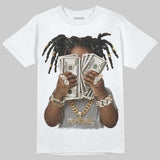 White Metallic 5s DopeSkill T-Shirt Rich Youth Graphic