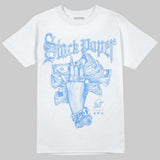 Black University Blue 5s DopeSkill T-Shirt Stack Paper Graphic