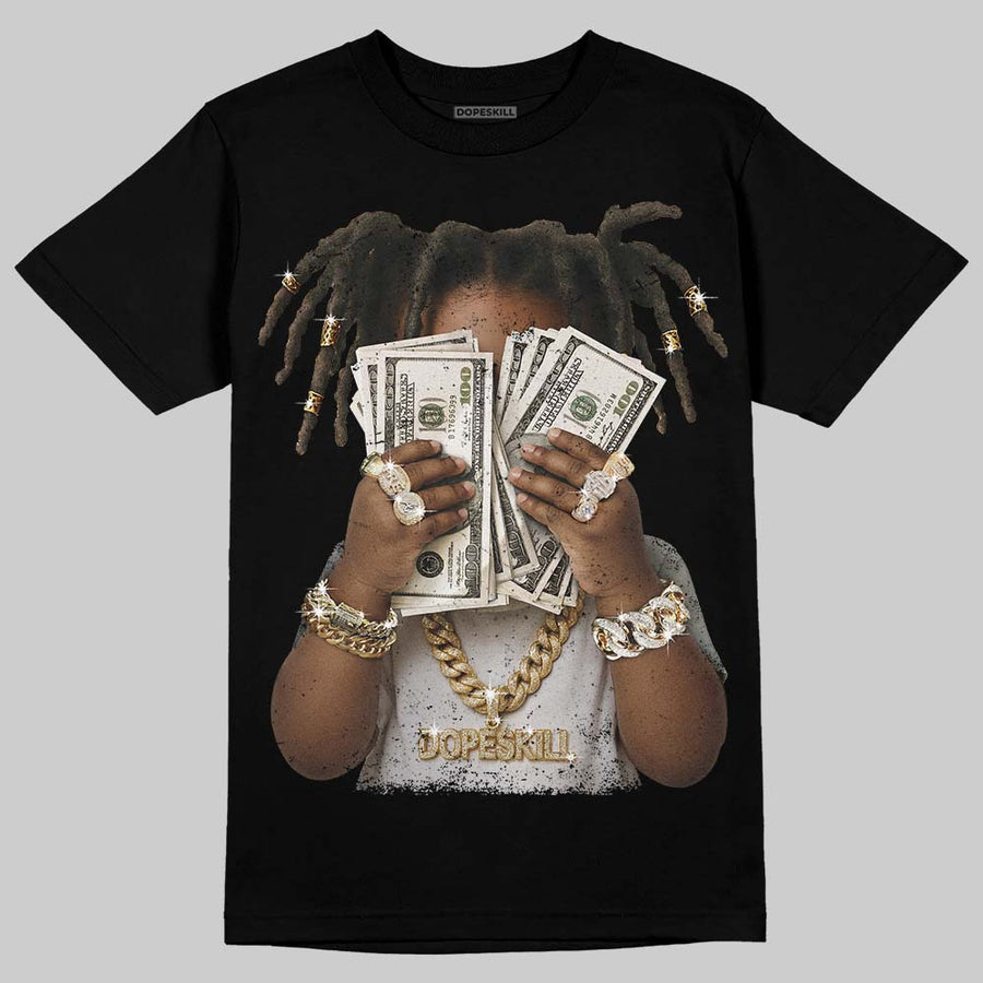 White Metallic 5s DopeSkill T-Shirt Rich Youth Graphic
