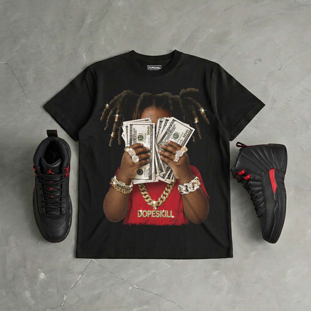 “Bloodline” 12s DopeSkill T-Shirt Rich Youth Graphic