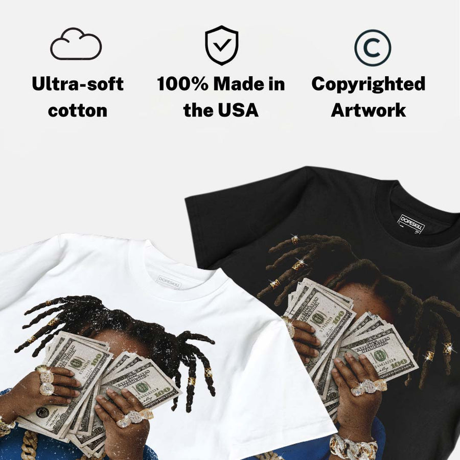 “True Blue” 3s DopeSkill T-Shirt Rich Youth Graphic