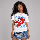 Cherry 11s DopeSkill T-Shirt Out Here Being Cute Graphic