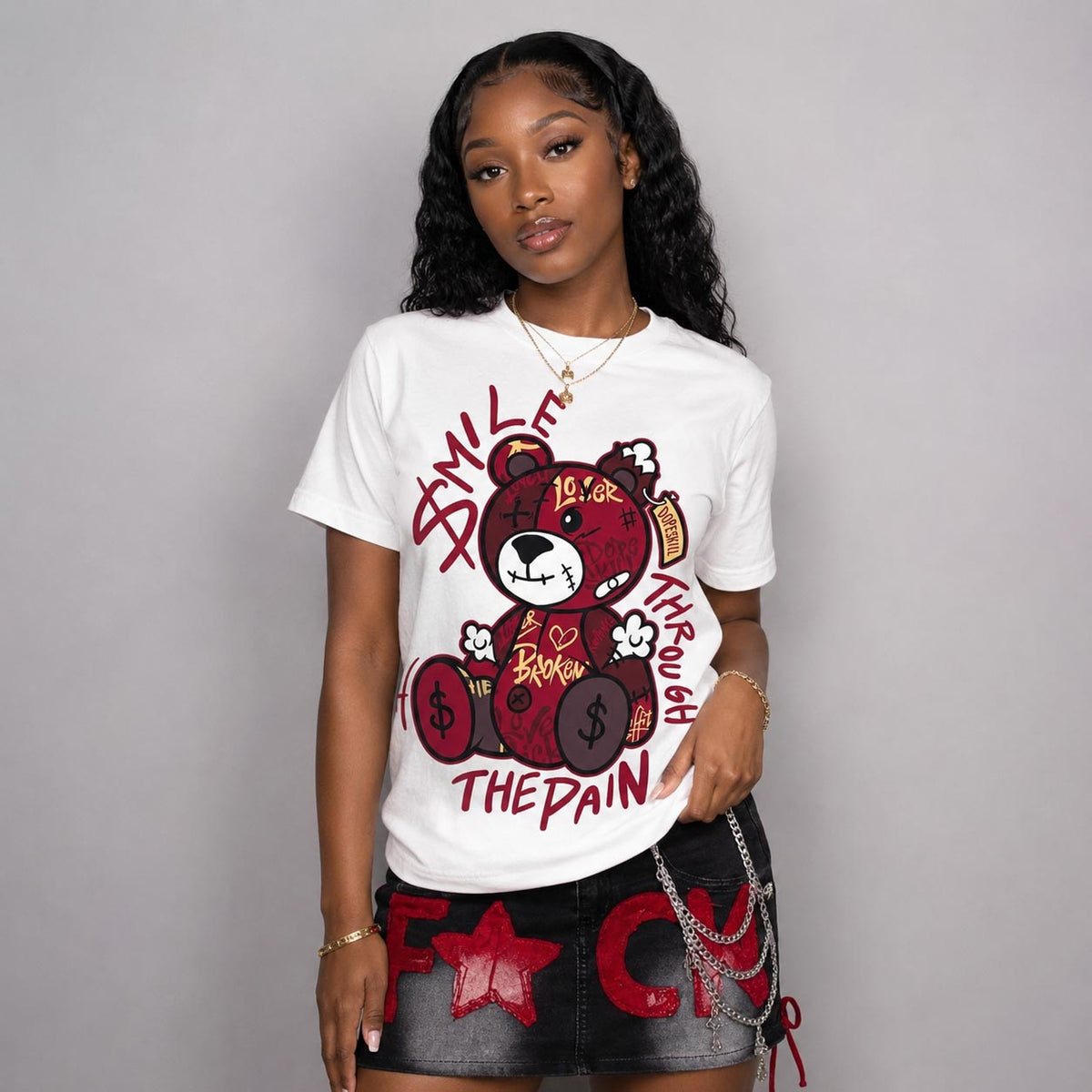 “Bin 23” 3s DopeSkill T-Shirt Smile Through The Pain Graphic