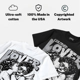White Metallic 5s DopeSkill Oversize Print T-Shirt Real Ones Choose Loyalty Graphic