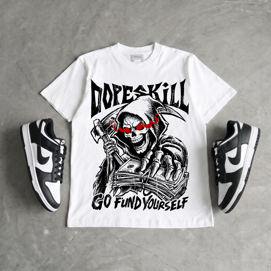 Dunk Panda White Black DopeSkill T-Shirt Go Fund Yourself Graphic