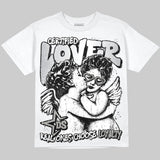 White Metallic 5s DopeSkill Oversize Print T-Shirt Real Ones Choose Loyalty Graphic