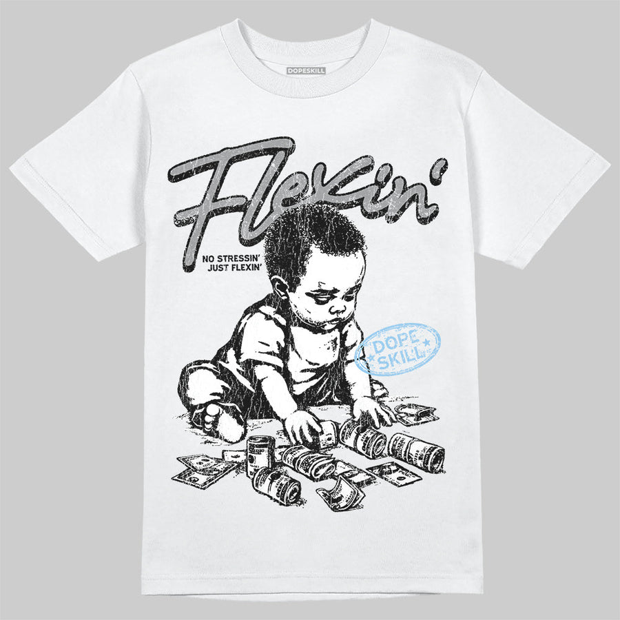 Wolf Grey 5s DopeSkill T-Shirt Flexin' Graphic