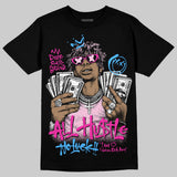 Pink 'All Hustle No Luck' DopeSkill Graphic T-Shirt