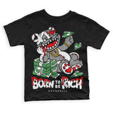 Panda White Black Dunk DopeSkill Toddler Kids T-shirt Born To Be Rich Graphic