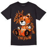Orange Black White DopeSkill T-Shirt Smile Through The Pain Graphic