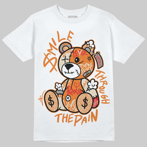 'Orange Citrus' 3s DopeSkill T-Shirt Smile Through The Pain Graphic