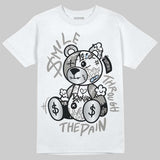 White Metallic 5s DopeSkill T-Shirt Smile Through The Pain Graphic