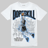 Black University Blue 5s DopeSkill T-Shirt Thunder Dunk Graphic