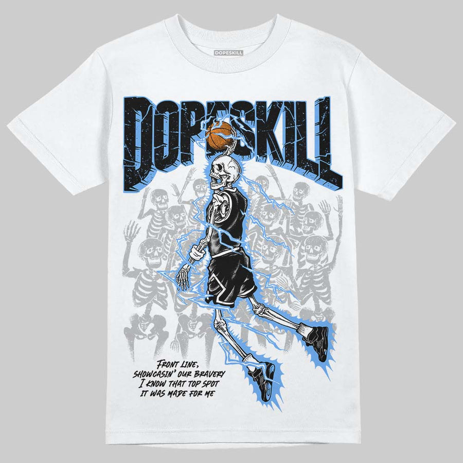 Black University Blue 5s DopeSkill T-Shirt Thunder Dunk Graphic