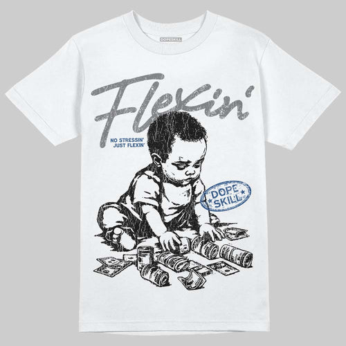 Flint Grey 9s DopeSkill T-Shirt Flexin' Graphic