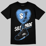 Black University Blue 5s DopeSkill T-Shirt Self Made Graphic