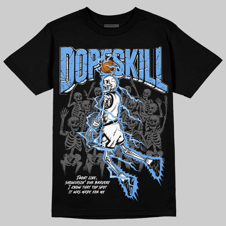 Black University Blue 5s DopeSkill T-Shirt Thunder Dunk Graphic