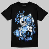 Black University Blue 5s DopeSkill T-Shirt Smile Through The Pain Graphic