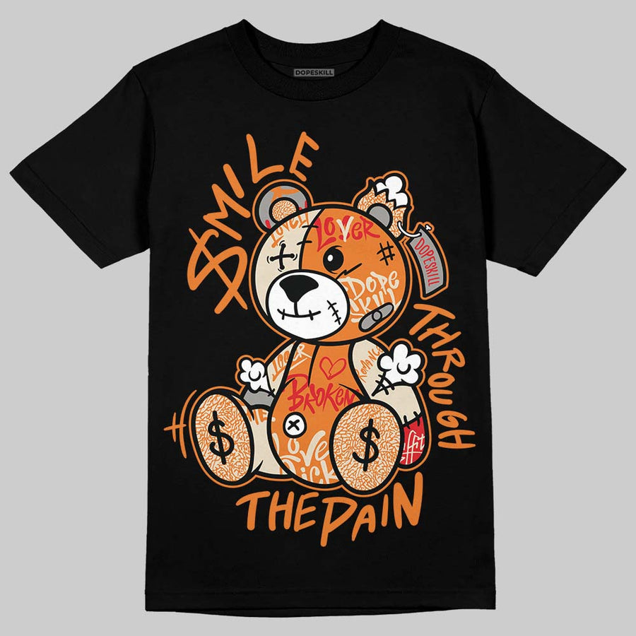 'Orange Citrus' 3s DopeSkill T-Shirt Smile Through The Pain Graphic