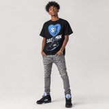 Black University Blue 5s DopeSkill T-Shirt Self Made Graphic