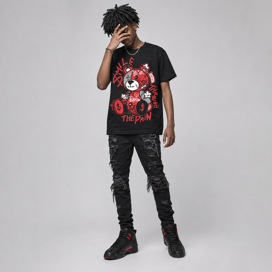 “Bloodline” 12s DopeSkill T-Shirt Smile Through The Pain Graphic