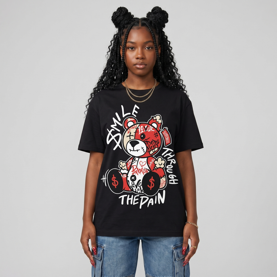 Nigel Sylvester x 4s “Brick After Brick” DopeSkill T-Shirt Smile Through The Pain Graphic