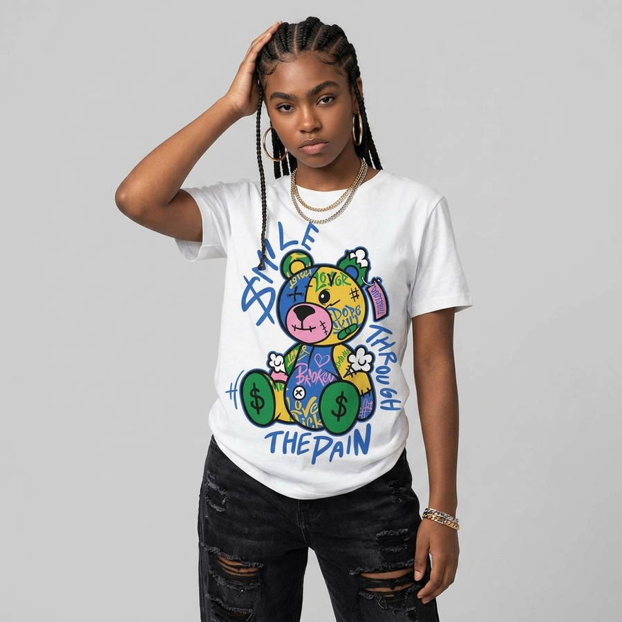 Brazil 3s DopeSkill T-Shirt Smile Through The Pain Graphic