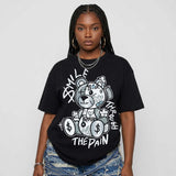White Metallic 5s DopeSkill T-Shirt Smile Through The Pain Graphic