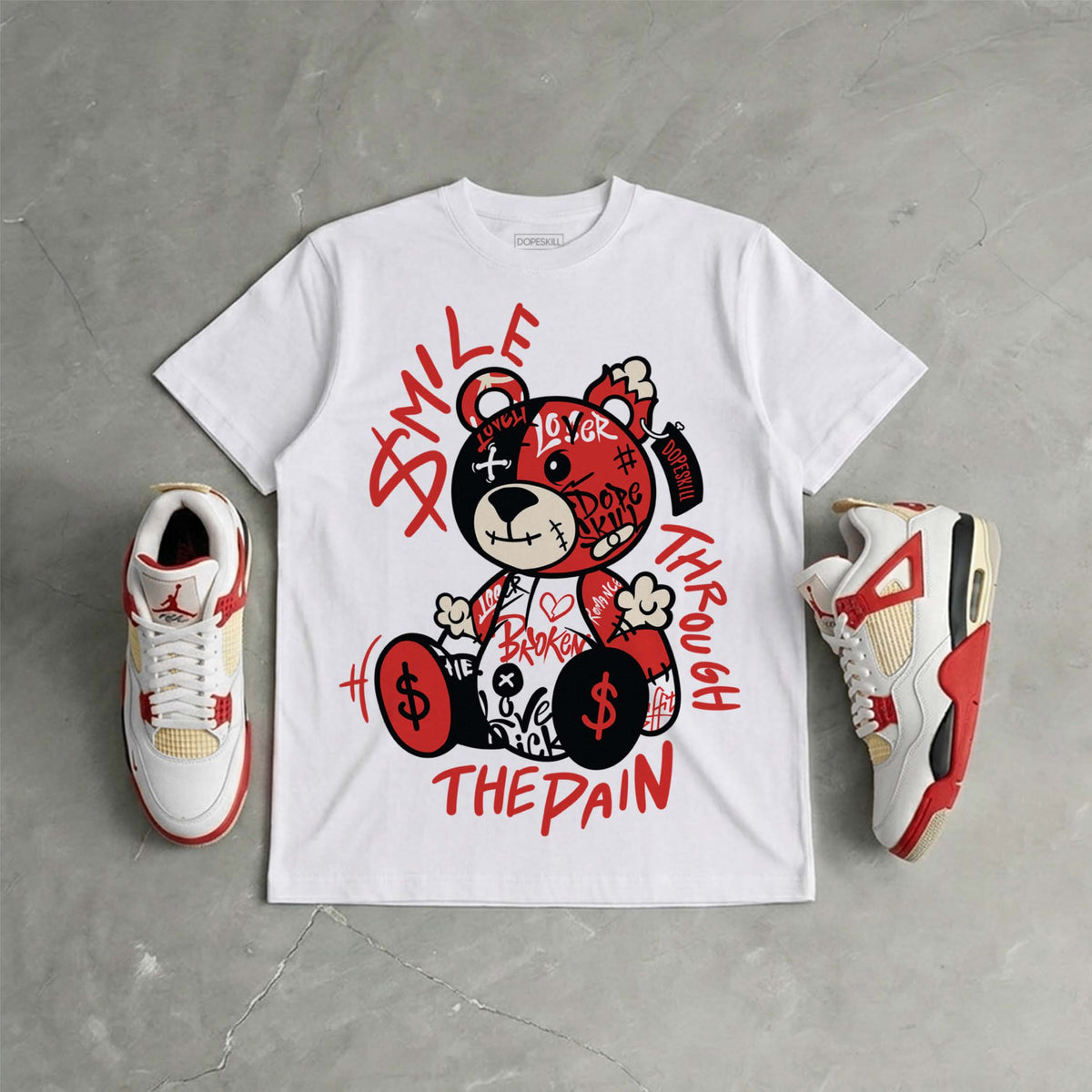 Nigel Sylvester x 4s “Brick After Brick” DopeSkill T-Shirt Smile Through The Pain Graphic