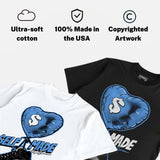 Black University Blue 5s DopeSkill T-Shirt Self Made Graphic
