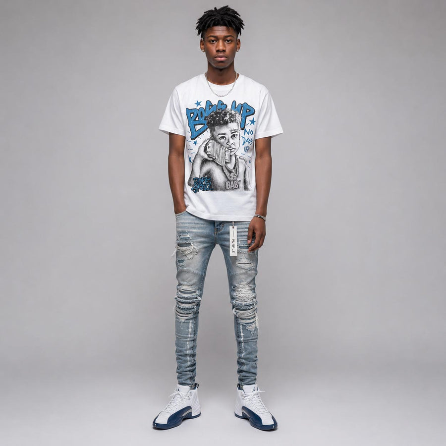 French Blue 12s DopeSkill T-Shirt Boss Up Graphic
