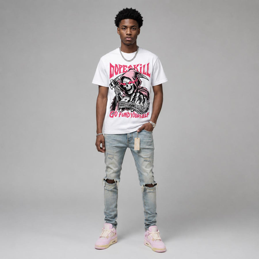 Iced Carmine 4s DopeSkill T-Shirt Go Fund Yourself Graphic