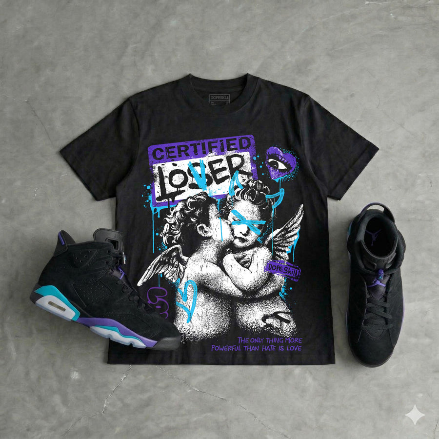 Aqua 6s DopeSkill T-Shirt Certified Lover Graphic
