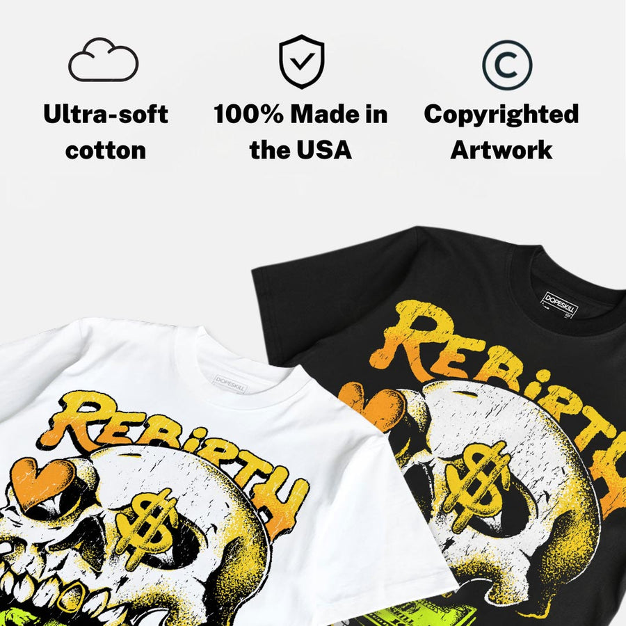 Black Tour Yellow AJ 4 Thunder DopeSkill T-Shirt Rebirth Graphic
