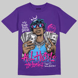 PURPLE 'All Hustle No Luck' DopeSkill Graphic T-Shirt