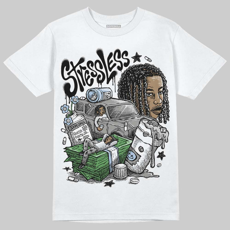White Metallic 5s DopeSkill T-Shirt Stressless Graphic