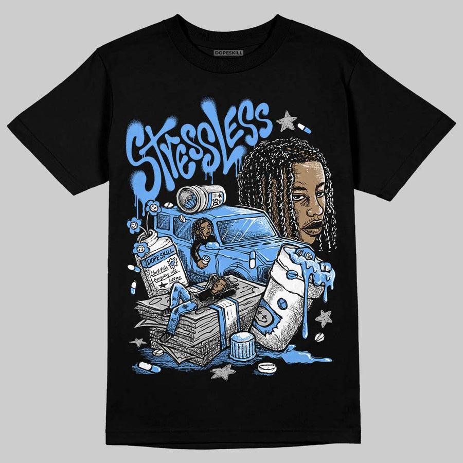 Black University Blue 5s DopeSkill T-Shirt Stressless Graphic