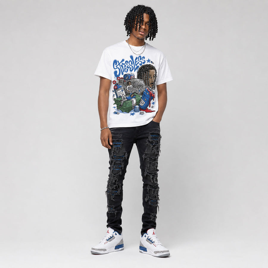 “True Blue” 3s DopeSkill T-Shirt Stressless Graphic