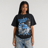 Black University Blue 5s DopeSkill T-Shirt Stressless Graphic