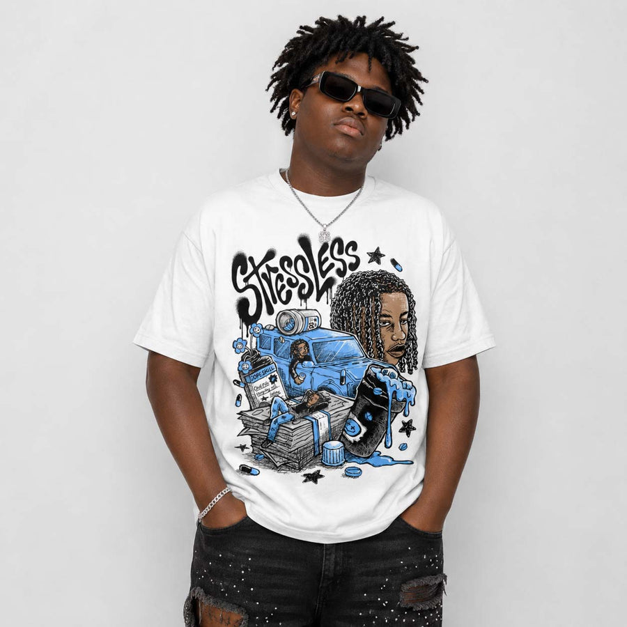 Black University Blue 5s DopeSkill T-Shirt Stressless Graphic